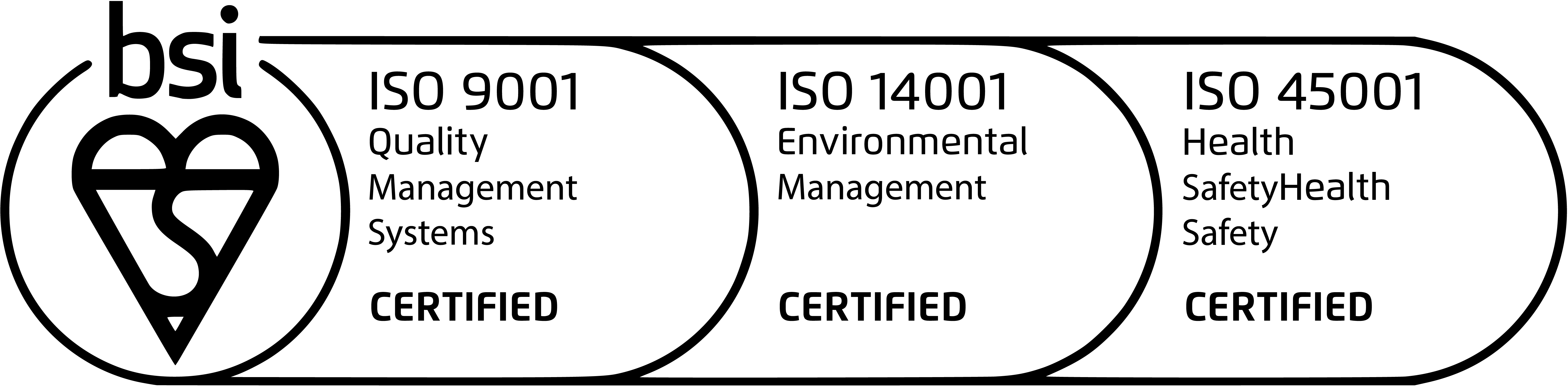 BSI — ISO 9001, ISO 14001, ISO 45001 Certified